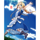 Sword Art Online Alicization Alice Zuberg Blue Maid Dress Cosplay Costumes