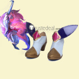 League of Legends Star Guardian Ahri White Golden Cosplay Boots Shoes Socks