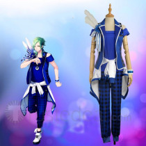 B-Project MOONS Wasari Hiraku Blue Idol Cosplay Costume