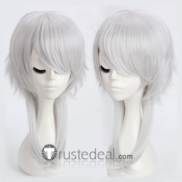 YuGiOh Yami Bakura Silver White Cosplay Wig