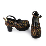 Leopard Print High Platform Lolita Shoes