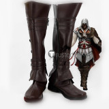 Assassin's Creed Brotherhood Ezio Brwon Cosplay Boots Shoes