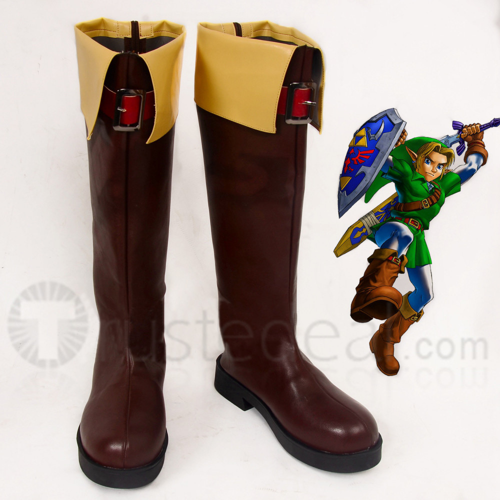 New The Legend of Zelda Link Anime Brown Costume Shoes Cosplay Boots #PP