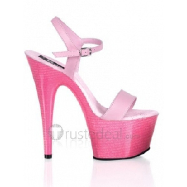 Slick-Surfaced Leather Upper High Heel Open-toes Platform Sexy Sandals(99-24)