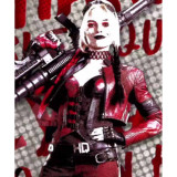 The Suicide Squad Film Harley Quinn Leather Jacket Cosplay Costume 2021