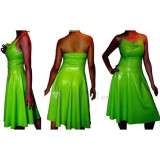 Light Green Latex Suspender Dress (RJ-81)