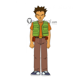 Pokemon Trainer Brock Green Vest Cosplay Costume1