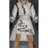 Final Fantasy XIV Little Ladies Day Male Miqo'te White Cosplay Costume