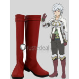 DanMachi Familia Myth Anime Movie Bell Cranel Brown Red Cosplay Shoes Boots