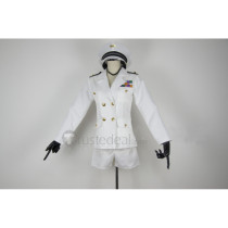 League of Legends Girls Generation Police SNSD Ahri White Cosplay Costume