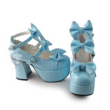 Three Bows High Heels Lolita Shoes