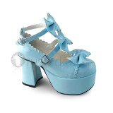 Three Bows High Heels Lolita Shoes