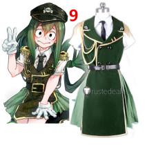 My Hero Academia Boku no Hero Academia Fumikage Shota Shoto Izuku Katsuki Denki Momo Ochaco Tsuyu Military Uniform Cosplay Costumes