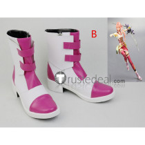 Final Fantasy XIII-2 Serah Farron White and Purple Cosplay Boots Shoes