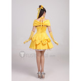 Beauty and the Beast Disney Princess Belle Yellow Dance Dress Cosplay Costume