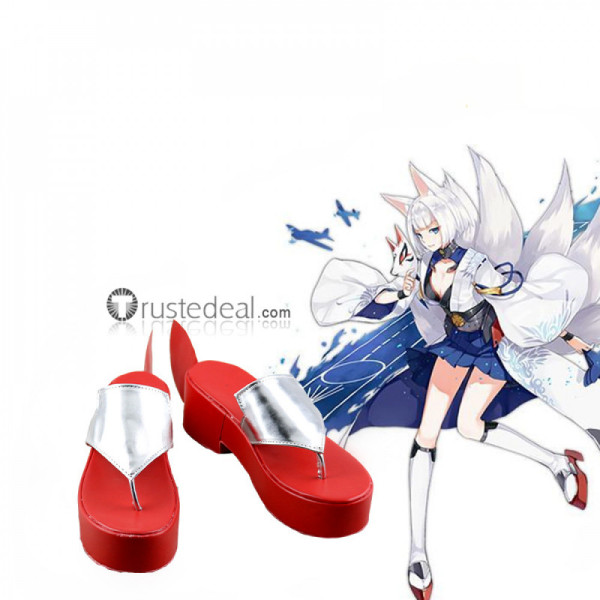 Azur Lane Kaga Red Cosplay Boots Shoes Sandals