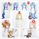 Genshin Impact Albedo Dainsleif Yaoyao Ganyu Brown Blue Blonde Purple Cosplay Wigs