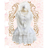 Date A Live Kurumi Tokisaki White Lolita Dress Cosplay Costume