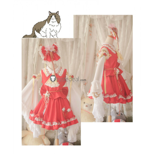Touhou Project Reimu Hakurei Remilia Scarlet Lolita Red Pink Cosplay Costumes