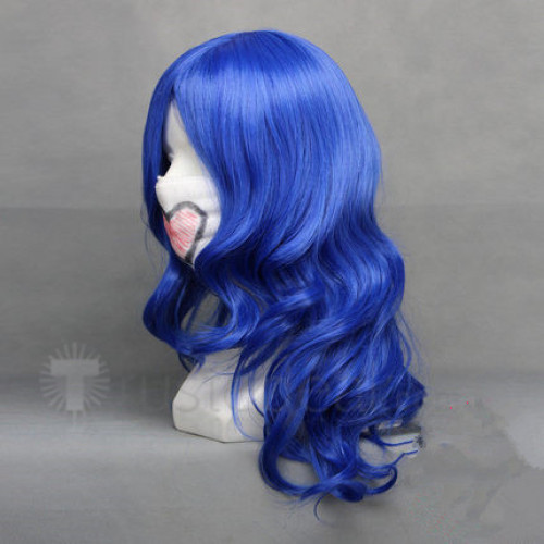 Fairy Tail Juvia Lockser Long Navy Blue Curly Cosplay Wig