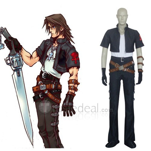 Kingdom Hearts Leon Squall Leonhart Cosplay Costume