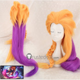 League of Legends LOL Aspect of Twilight Zoe Long Yellow Pink Purple Cosplay Wig 130cm