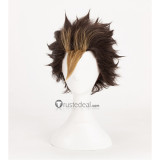 Haikyuu Yuu Nishinoya Black Brown Yellow Cosplay Wigs