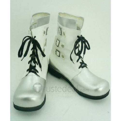Final Fantasy Snow Villiers Silver Cosplay Boots Shoes