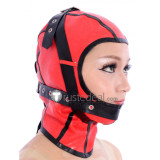 Stylish Red Open Face Latex Hood