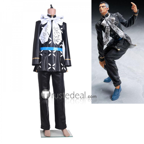 Jojo's Bizarre Adventure Diamond Is Unbreakable Yuya Fungami Black Cosplay Costume