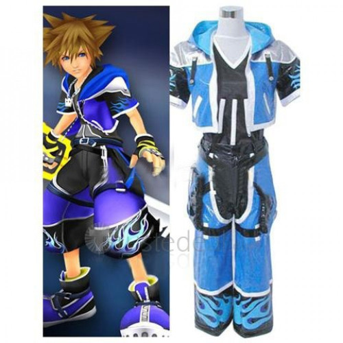 Kingdom Hearts 2 Sora Blue Cosplay Costume