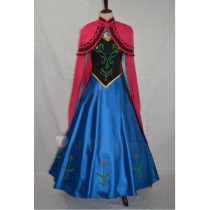 Frozen Disney Princess Anna Traveling Elegant Cosplay Costume