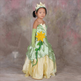 The Princess and the Frog Disney Princess Tiana Cute Cosplay Costume