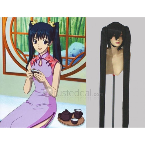 D.Gray Man Lenalee Lee Long Black Ponytails Cosplay Wig