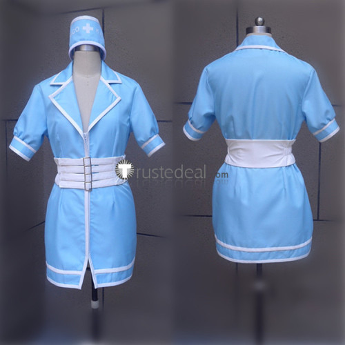 Super Sonico Sonico Nurse Blue Pink Cosplay Costumes