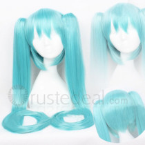 Vocaloid Hatsune Miku Long Blue Ponytails Cosplay Wig