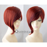 Anime Game Dark Red Cosplay Wig with Long Side Bangs