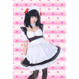 Date A Live Kurumi Tokisaki Maid White Black Cosplay Costume