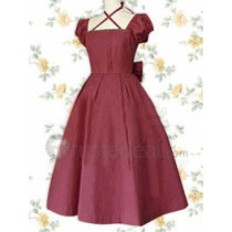 Cotton Red Bow Lolita Dress(CX138)