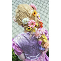 Tangled Rapunzel Disney Princess Long Blonde Cosplay Wig 140cm