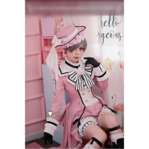 Kuroshitsuji Black Butler Robin Ciel Phantomhive Pink Lolita Cosplay Costume