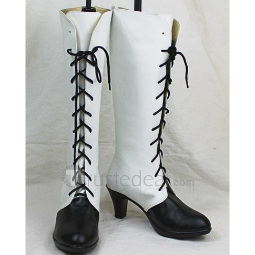 Haruka Naru Toki No Naka De 5 Yuki Hasumi White Black Cosplay Boots Shoes