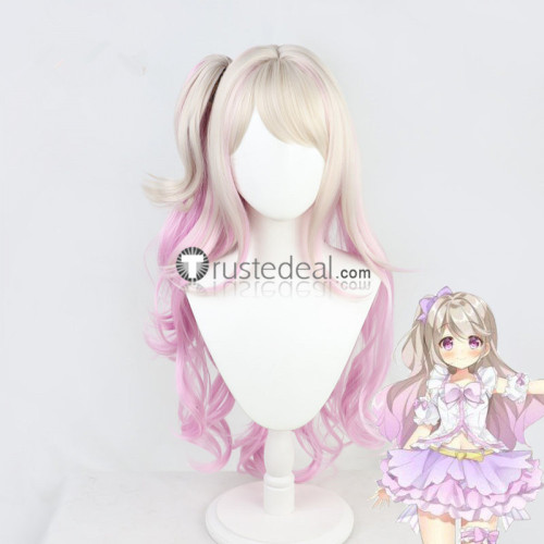 Vtuber Virtual YouTuber Hololive Hinata Cocomi Tokoyami Towa Purple Pink Ponytails Cosplay Wigs