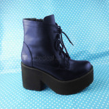 Black Square Heels Lolita Boots