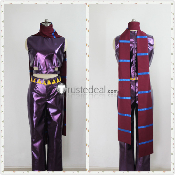 Jojo's Bizarre Adventure Joseph Joestar Purple Cosplay Costume 2