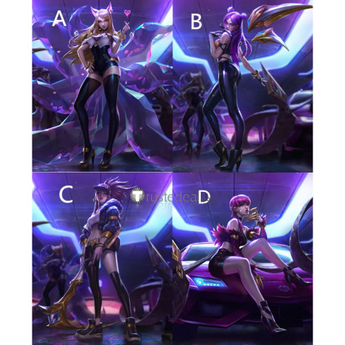 League of Legends KDA Skins Akali KaiSa Ahri Evelynn Cosplay Costumes Shoes