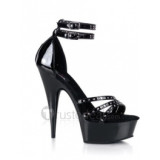Slick-Surfaced Leather Upper High Heel Open-toes Platform Sexy Sandals(99-39)