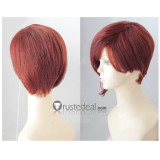 Anime Game Dark Red Cosplay Wig with Long Side Bangs