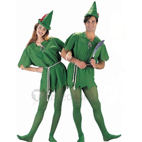 Disney Peter Pan Green Cosplay Costume2