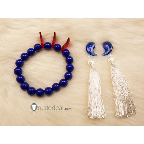 Touken Ranbu Nakigitsune Earrings Necklace Cosplay Props